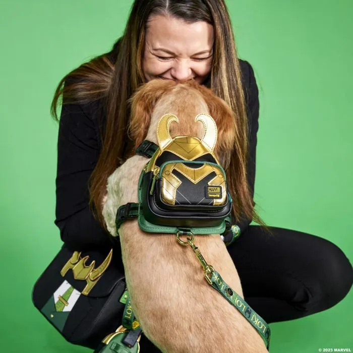 Loki Cosplay Mini Backpack Dog Harness Unisex Loungefly Pet Accessories Loki Cosplay Mini Backpack Dog Harness Unisex Loungefly Pet Accessories