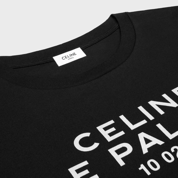 Loose Le Palace TShirt In Cotton Jersey Blackleopardzebretigre Men CELINE TSHIRTS AND SWEATSHIRTS