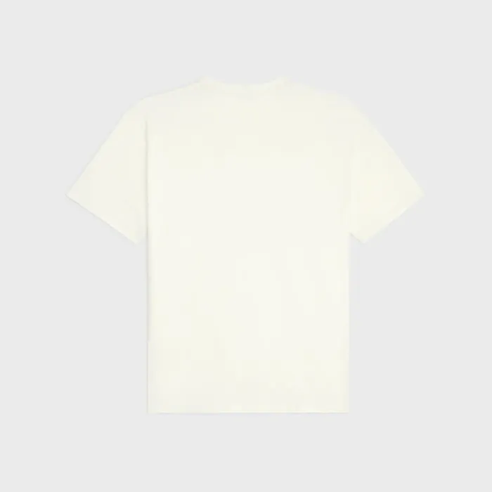 Loose Le Palace TShirt In Cotton Jersey Dirty White Black Silver Men CELINE TSHIRTS AND SWEATSHIRTS