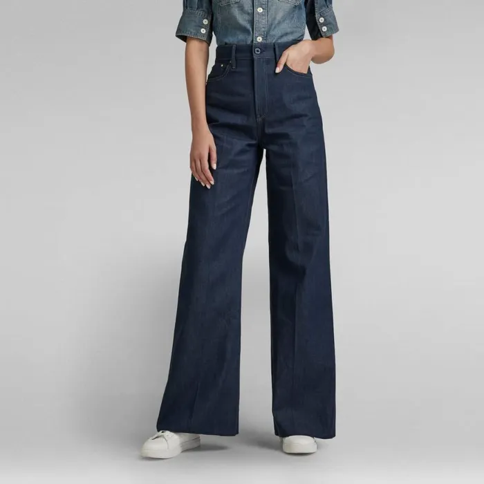 Loose Women GStar RAW Deck Ultra High Wide Leg Jeans Raw Denim