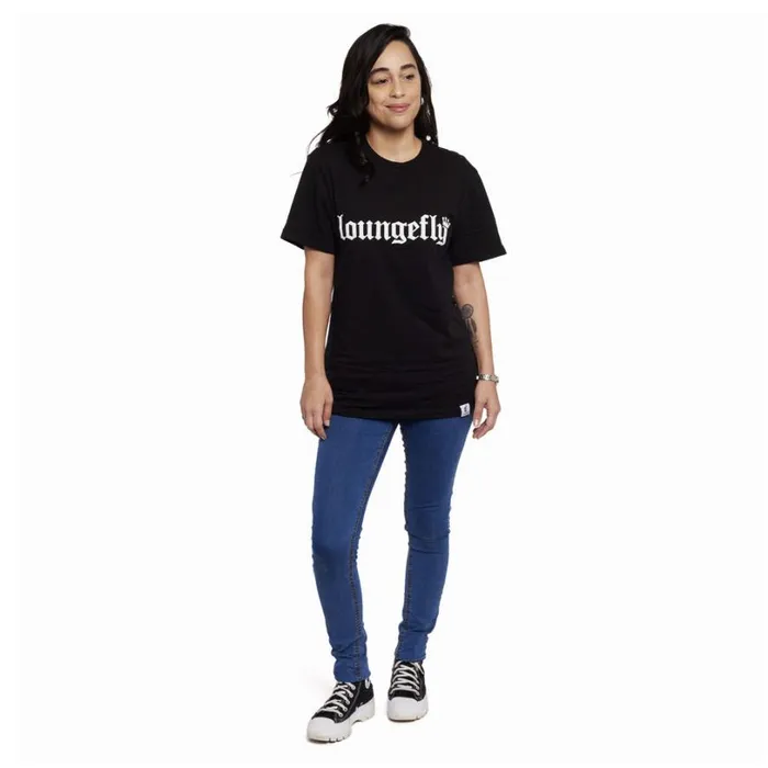 Loungefly 25th Anniversary Logo Black Tee Unisex Loungefly Apparel Loungefly 25th Anniversary Logo Black Tee Unisex Loungefly Apparel