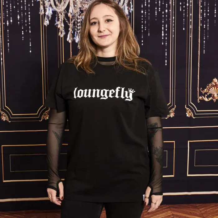 Loungefly 25th Anniversary Logo Black Tee Unisex Loungefly Apparel Loungefly 25th Anniversary Logo Black Tee Unisex Loungefly Apparel
