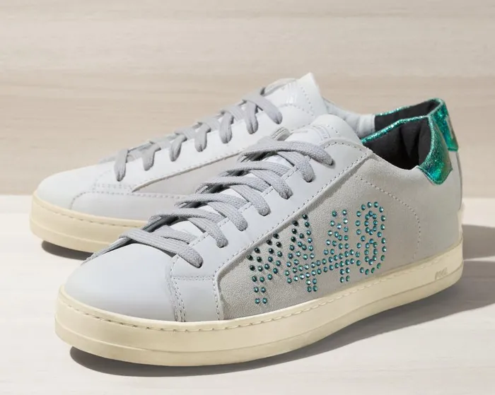 Low Tops Womens P448 John WhiteTurquoise