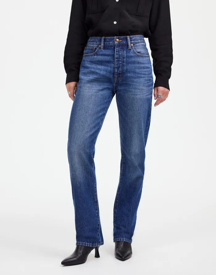 Madewell Alexa Chung For Madewell HighRise Straight Jean In Allendale Wash Allendale Wash Women Jeans