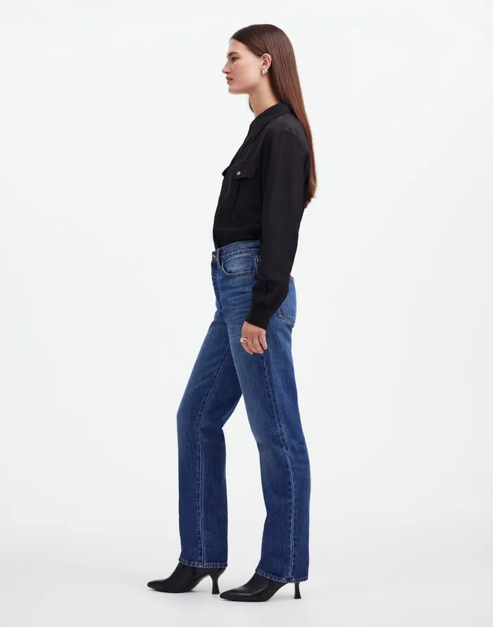 Madewell Alexa Chung For Madewell HighRise Straight Jean In Allendale Wash Allendale Wash Women Jeans