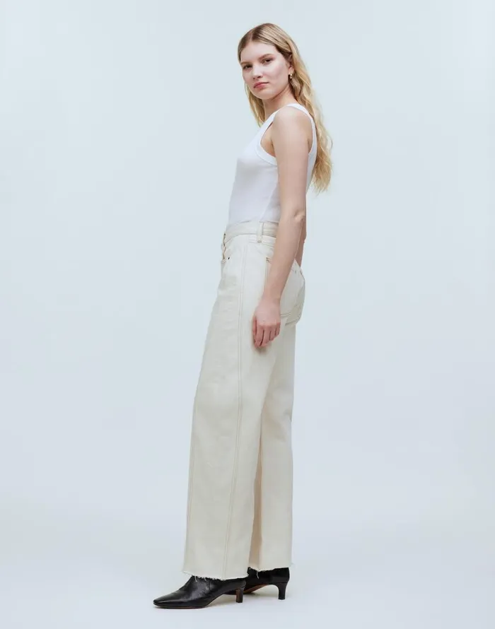 Madewell B Sides Relaxed Lasso Cuffed Jeans Clair Rinse Women Jeans