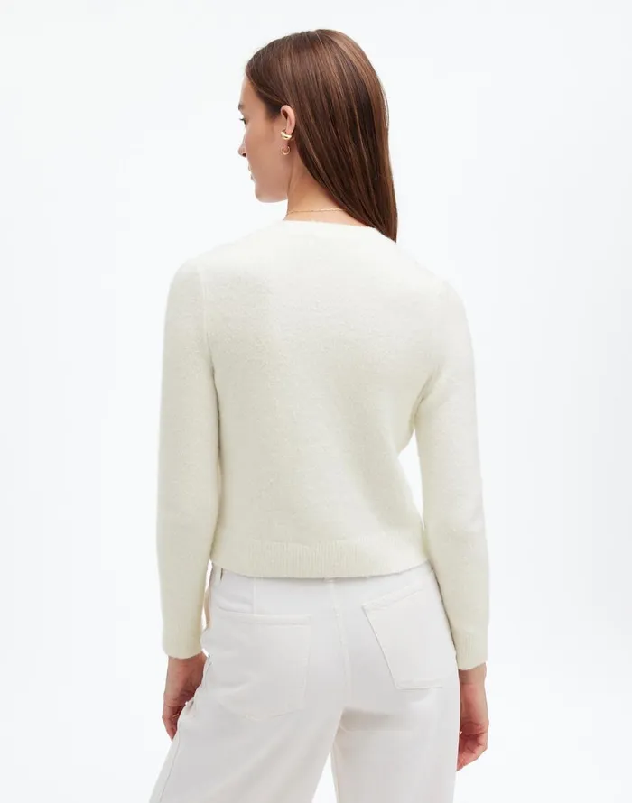 Madewell CottonBlend Cardigan Winter White Women Sweaters
