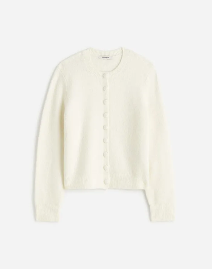 Madewell CottonBlend Cardigan Winter White Women Sweaters