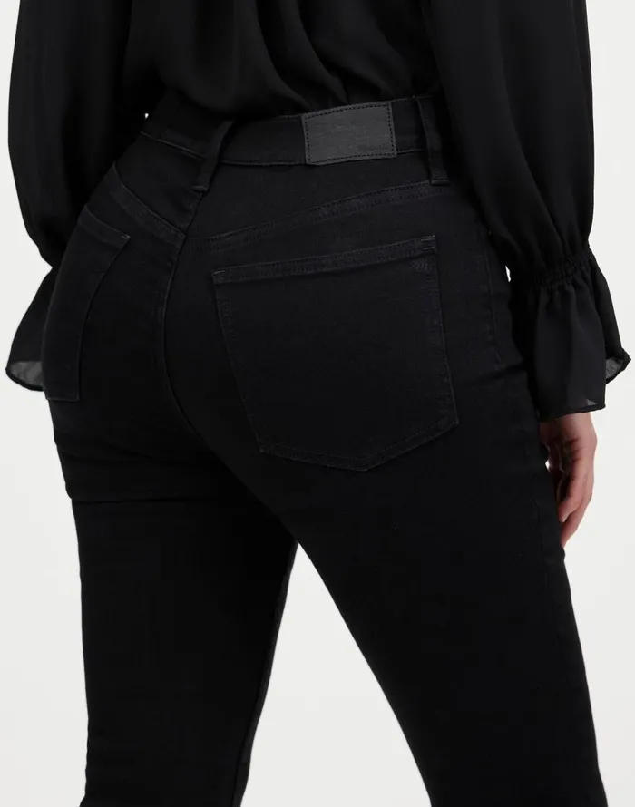 Madewell Curvy Kick Out Crop Jean Black Rinse Wash Women Jeans