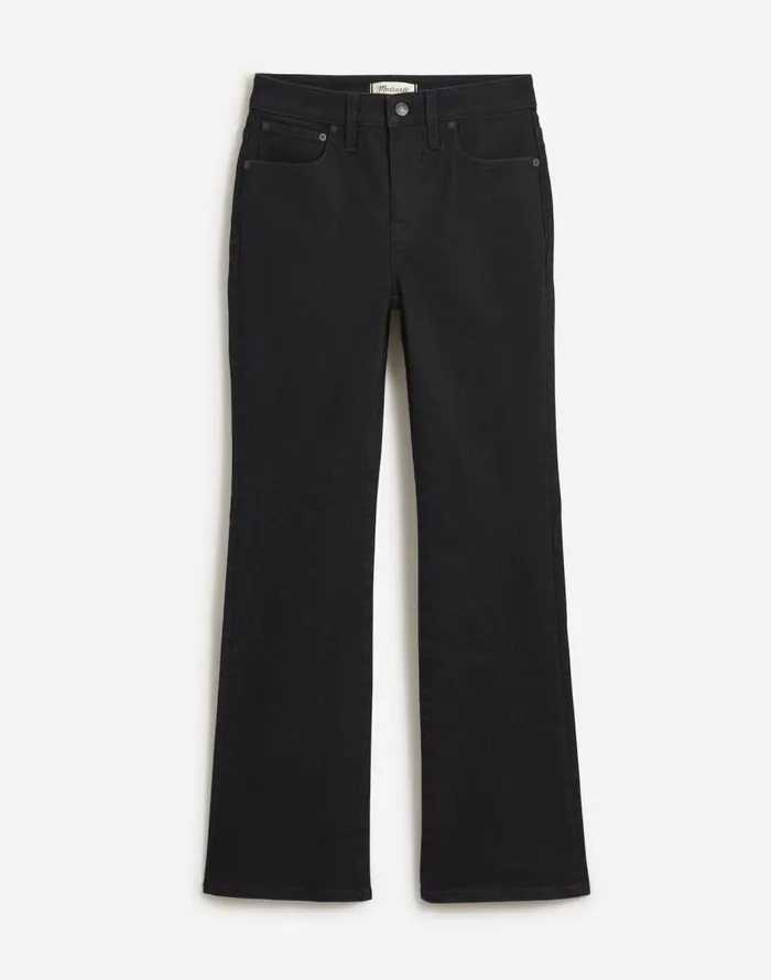 Madewell Curvy Kick Out Crop Jean Black Rinse Wash Women Jeans