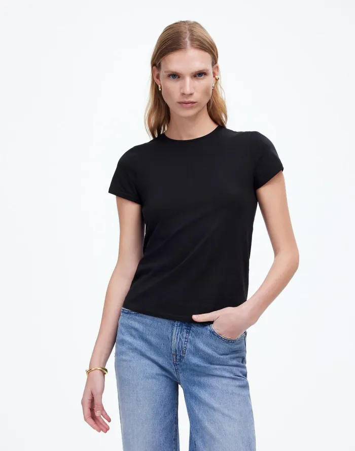 Madewell Essential Fit Tee Jet Black Women Tees
