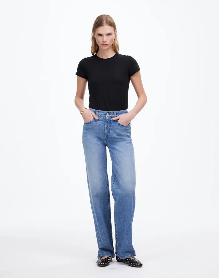 Madewell Essential Fit Tee Jet Black Women Tees