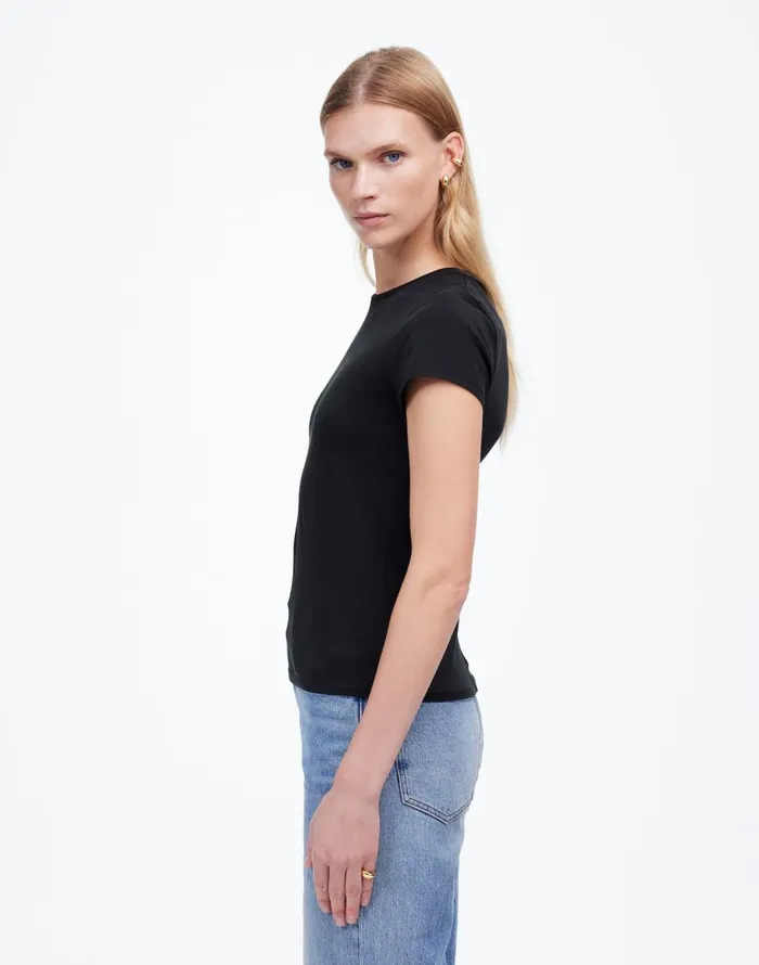 Madewell Essential Fit Tee Jet Black Women Tees
