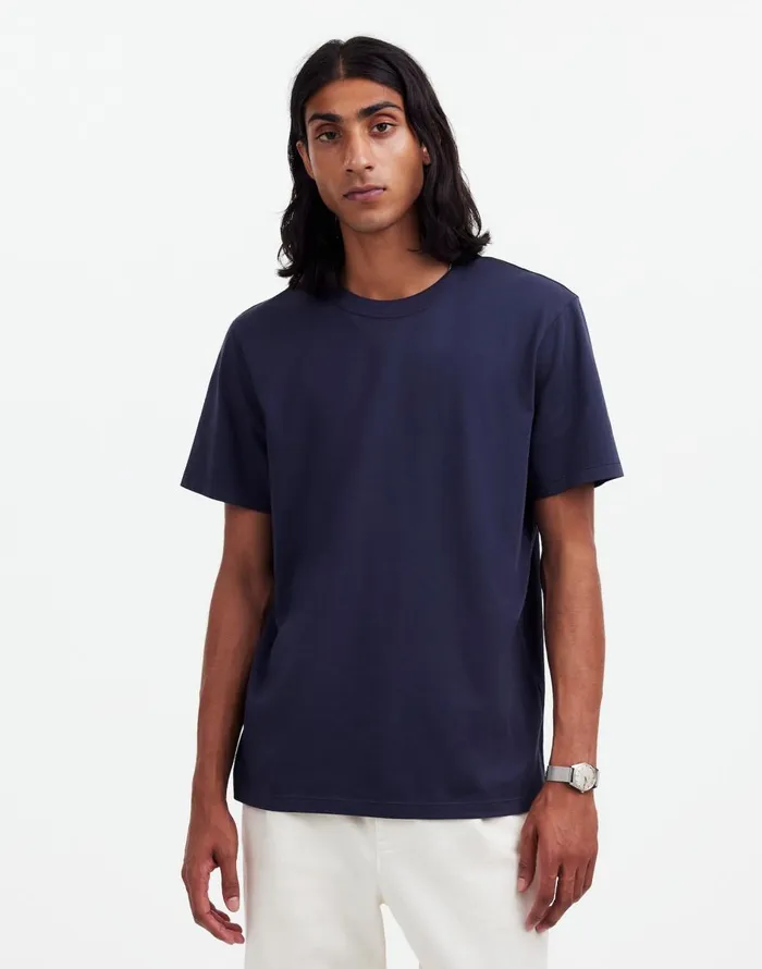 Madewell GarmentDyed Allday Crewneck Tee Twilight Men Tees