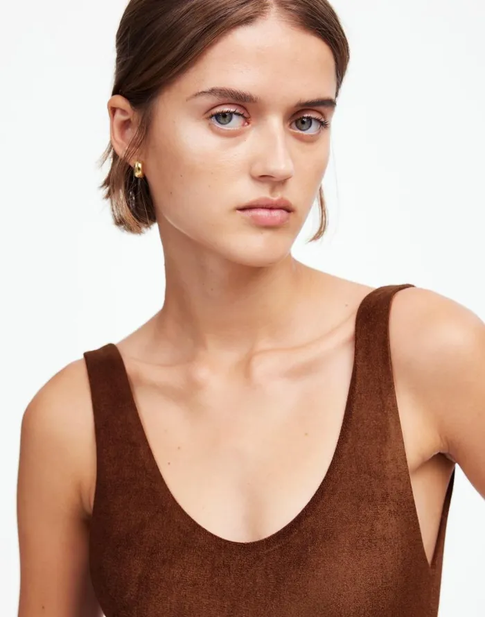 Madewell Jade Swim Evolve Contour OnePiece Swimsuit Espresso Women Swim
