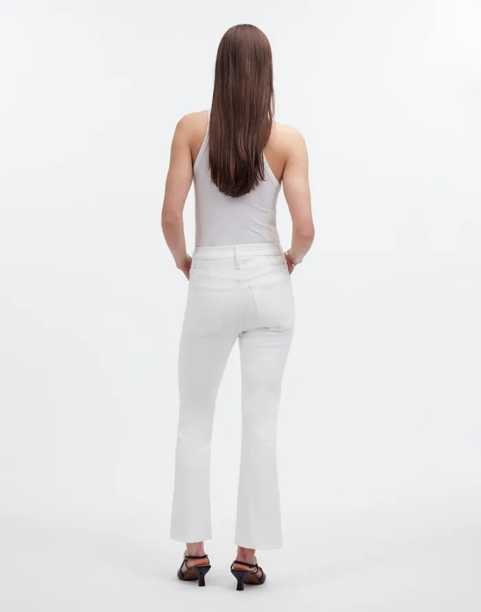 Madewell Kick Out Crop Jeans Pure White Women Jeans