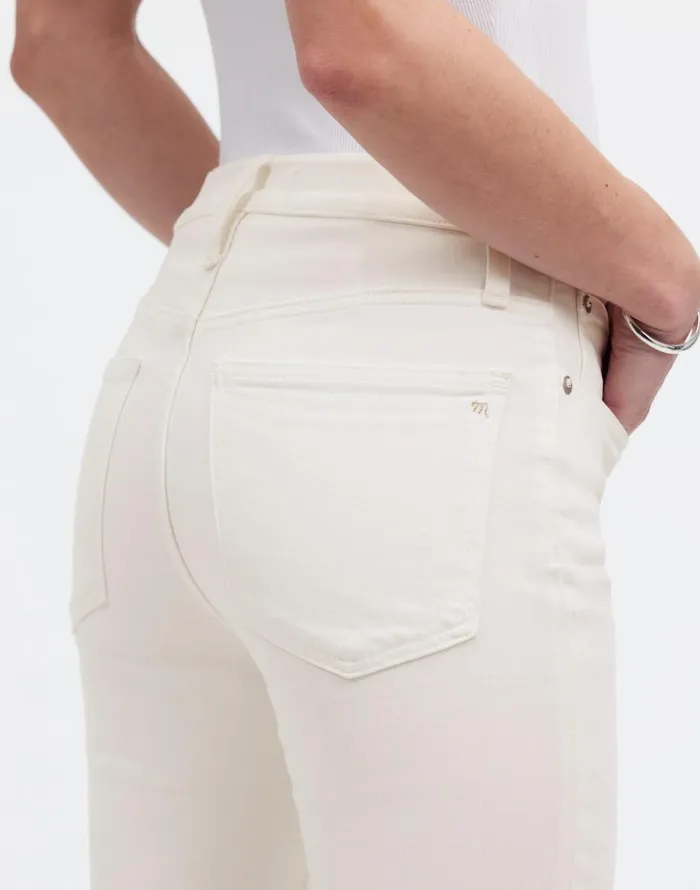 Madewell Kick Out Crop Jeans Pure White Women Jeans