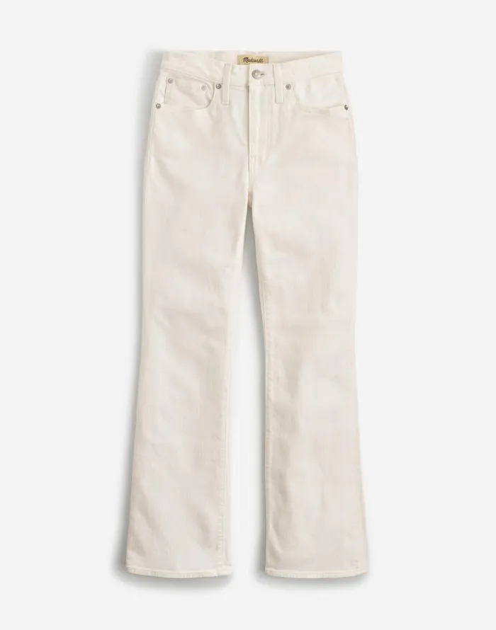 Madewell Kick Out Crop Jeans Pure White Women Jeans