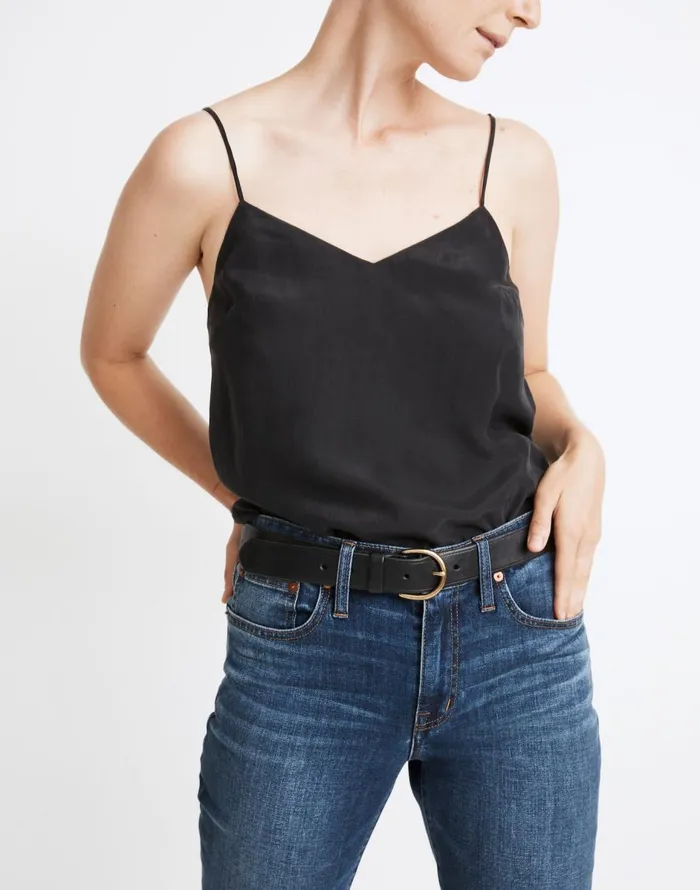 Madewell Madewell Medium Perfect Leather Belt True Black Women Belts