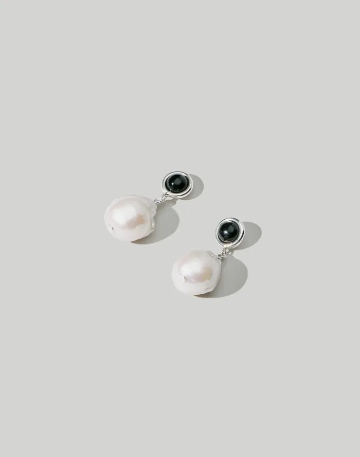 Madewell Maslo Jewelry Laurel Baroque Earrings Silver Women Jewelry