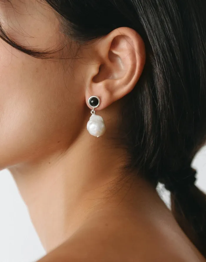 Madewell Maslo Jewelry Laurel Baroque Earrings Silver Women Jewelry