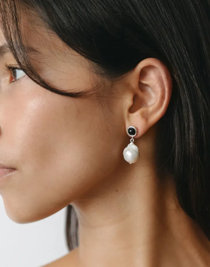 Madewell Maslo Jewelry Laurel Baroque Earrings Silver Women Jewelry