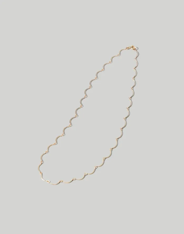 Madewell Maslo Jewelry Scallop Necklace Gold Women Jewelry
