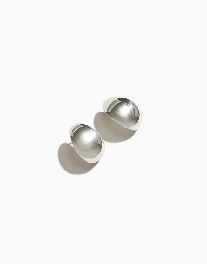 Madewell Maslo Jewelry Sterling Silver Huggie Earrings Silver Women Jewelry