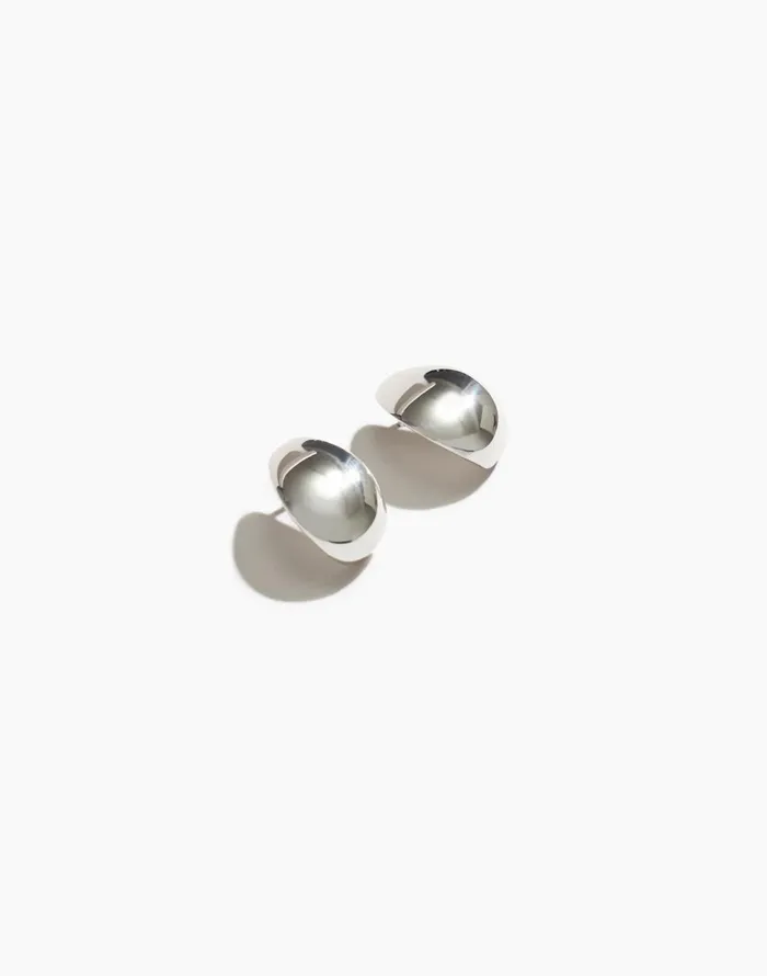 Madewell Maslo Jewelry Sterling Silver Huggie Earrings Silver Women Jewelry