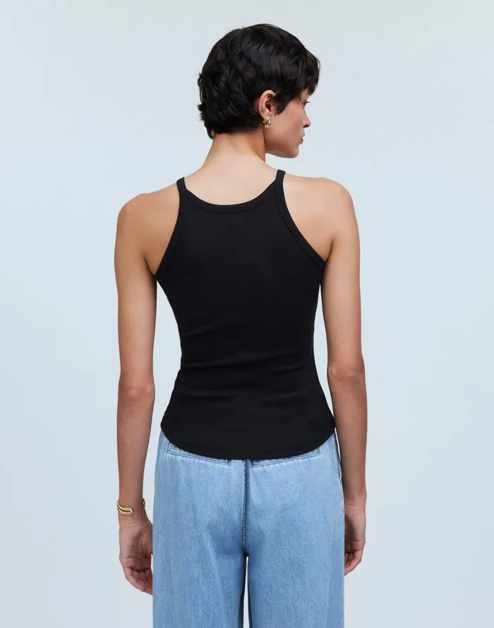Madewell Supima Rib 03990s Tank True Black Women Tees