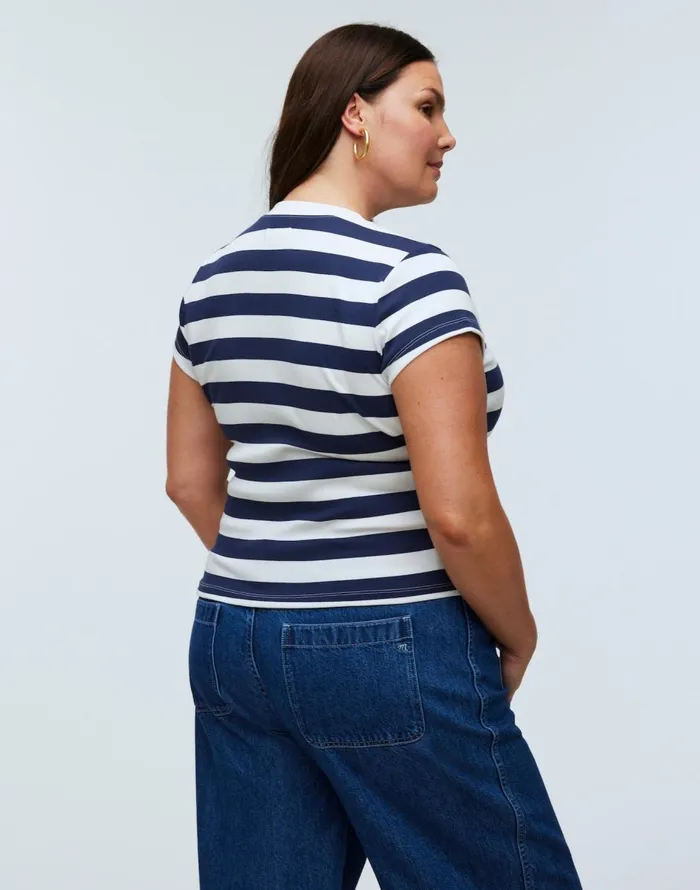 Madewell Supima Rib Tee Dark Nightfall Women Tees