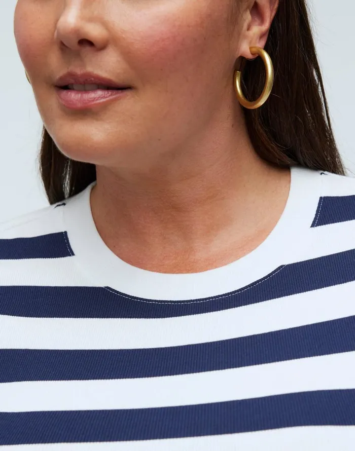 Madewell Supima Rib Tee Dark Nightfall Women Tees