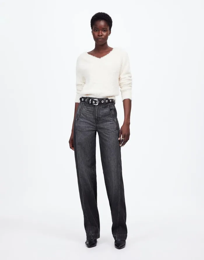 Madewell Tapered Denim Trousers In Robles Wash Robles Wash Women Jeans