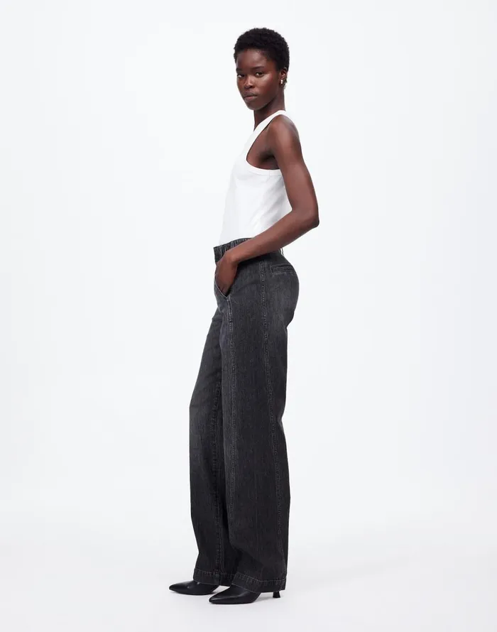 Madewell Tapered Denim Trousers In Robles Wash Robles Wash Women Jeans