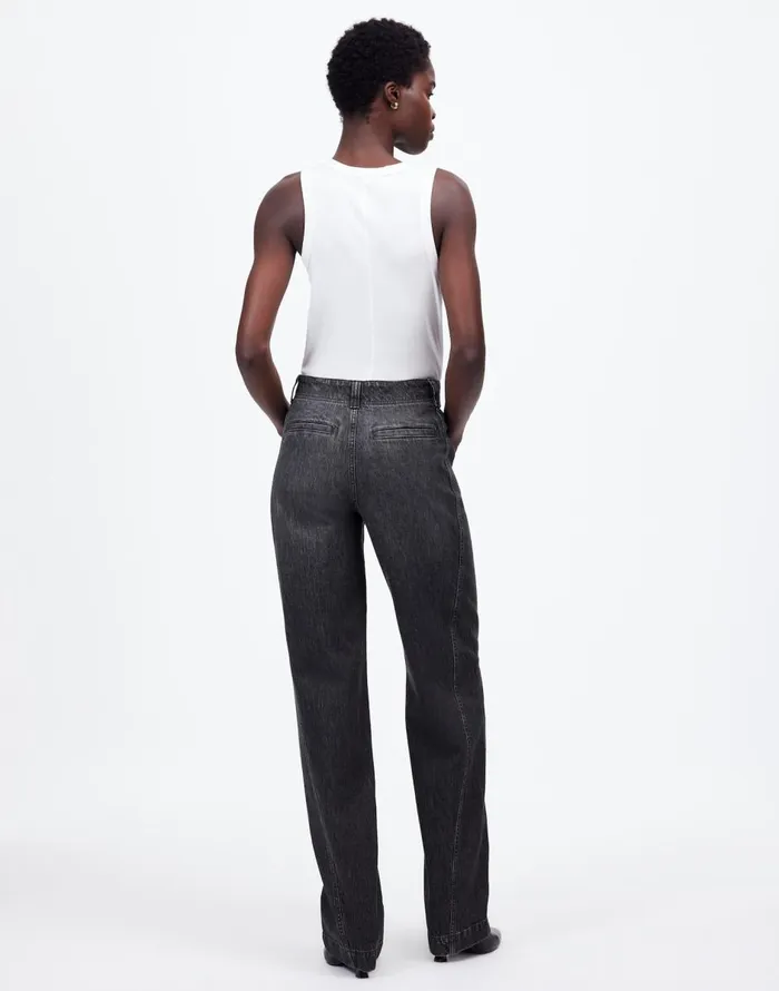 Madewell Tapered Denim Trousers In Robles Wash Robles Wash Women Jeans