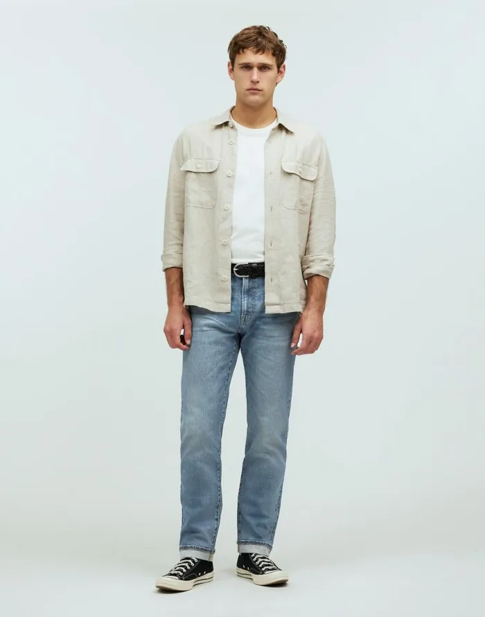 Madewell The 1991 StraightLeg Stretch Selvedge Jean Loyola Wash Men Jeans