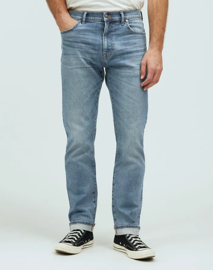 Madewell The 1991 StraightLeg Stretch Selvedge Jean Loyola Wash Men Jeans