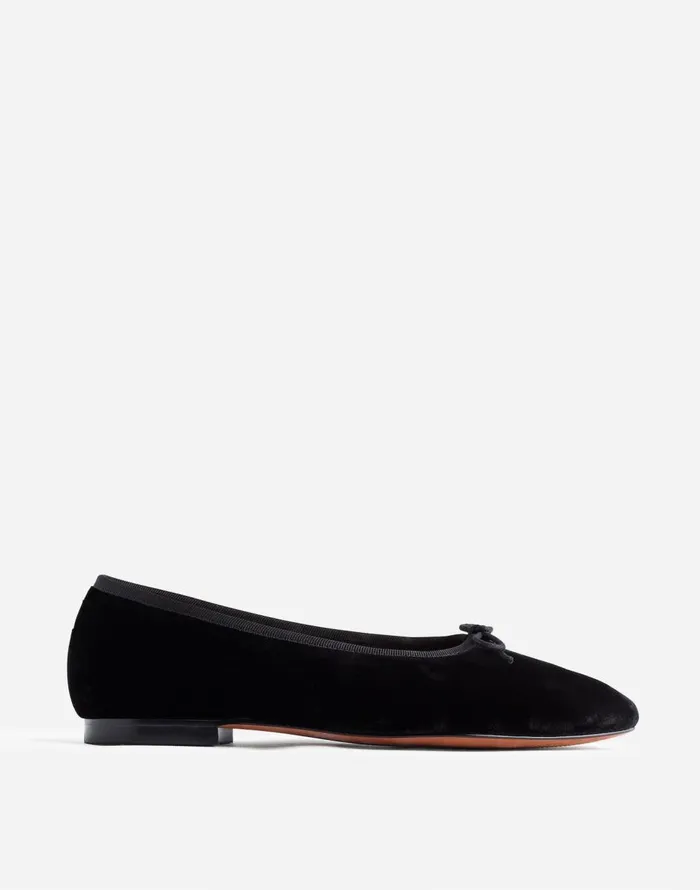 Madewell The April Ballet Flat True Black Women Flats and Loafers
