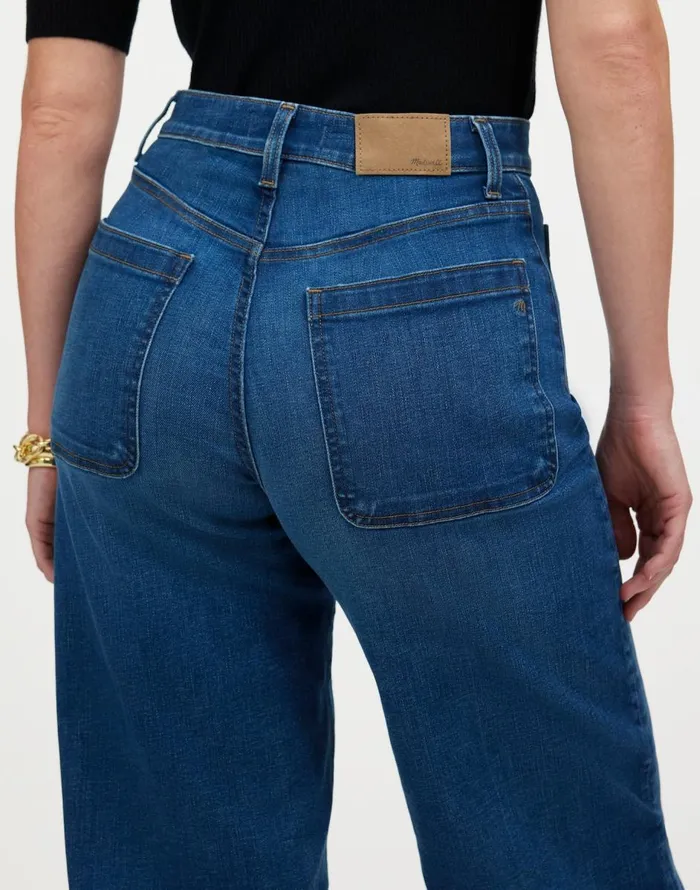 Madewell The Curvy Emmett WideLeg Jean Patch Pocket Edition Allentown Wash Women Jeans