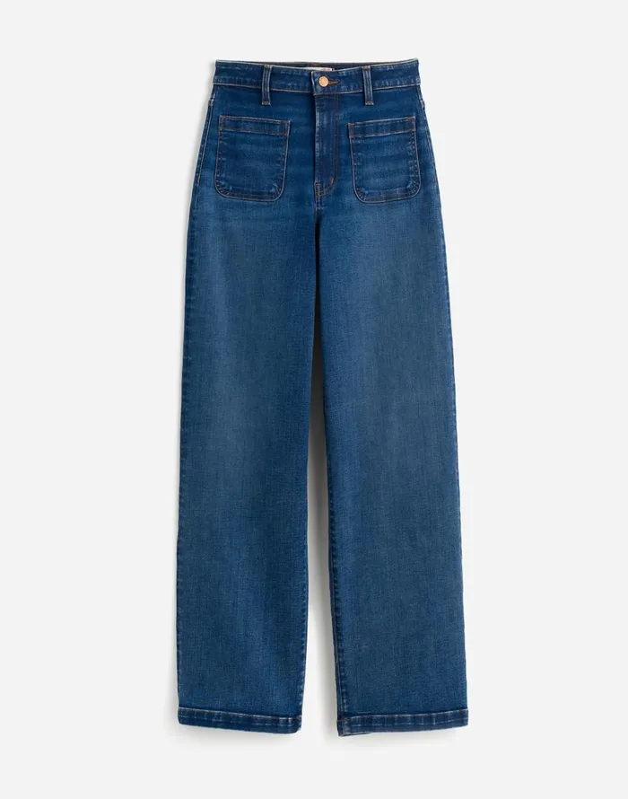 Madewell The Curvy Emmett WideLeg Jean Patch Pocket Edition Allentown Wash Women Jeans