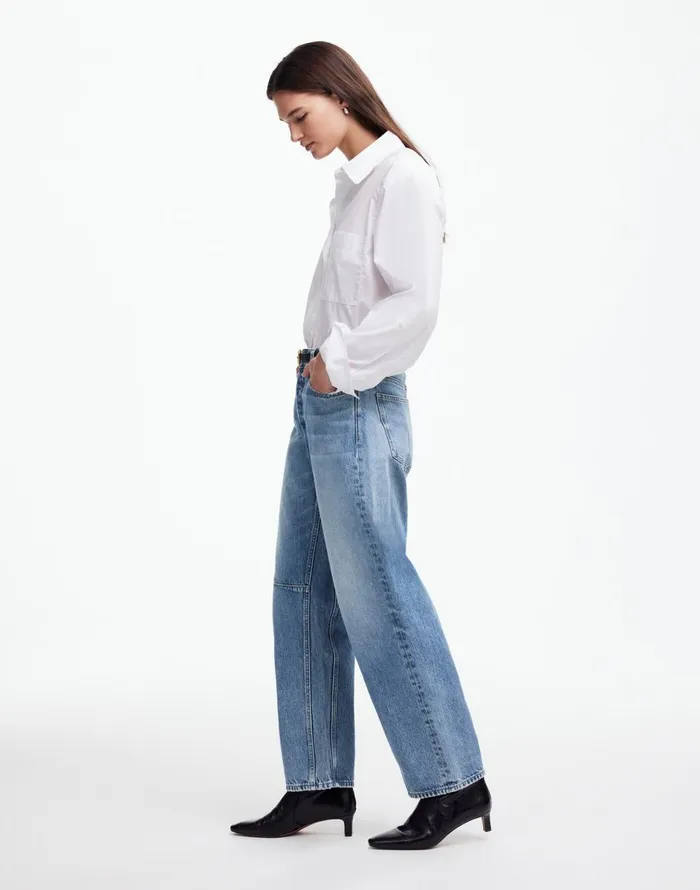 Madewell The Darted BarrelLeg Jean Dobbins Wash Women Jeans