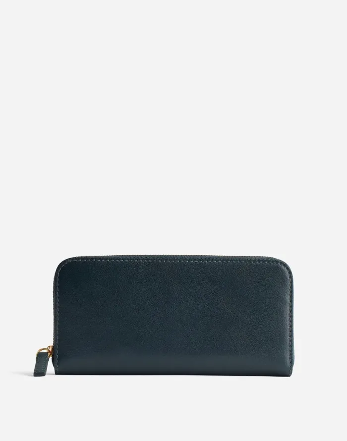 Madewell The Essential Continental Zip Wallet In Leather Luxury Forest Women Pouches and Wallets Madewell The Essential Continental Zip Wallet In Leather Luxury Forest Women Pouches and Wallets