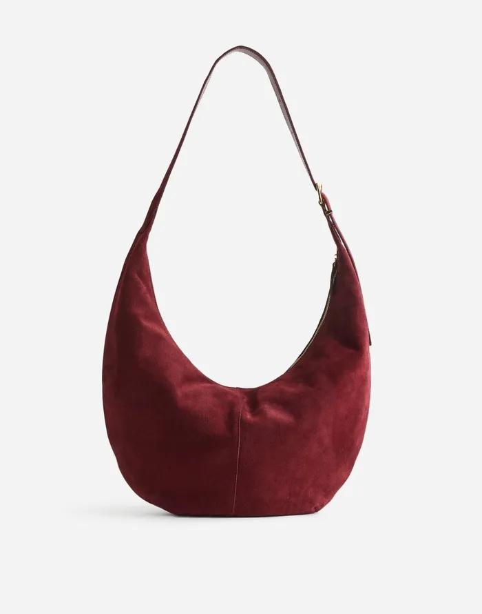 Madewell The Essential Curve Shoulder Bag Deep Merlot Women Bags