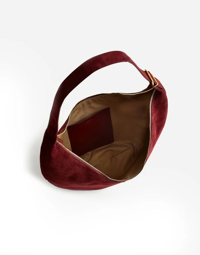 Madewell The Essential Curve Shoulder Bag Deep Merlot Women Bags