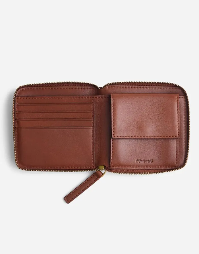 Madewell The Essential Zip Wallet Soft Mahogany Women Pouches and Wallets