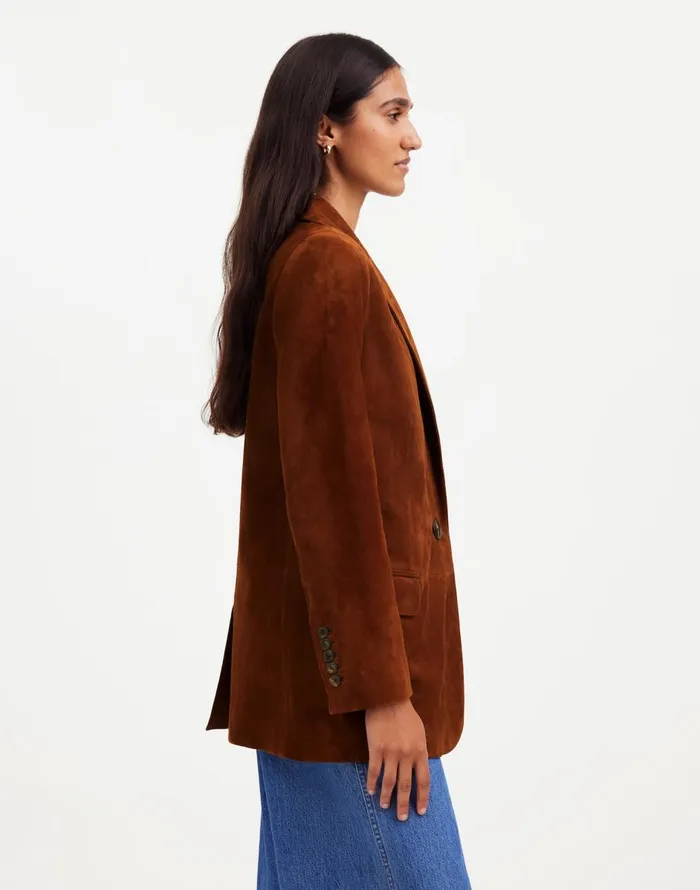 Madewell The Kline Blazer Soft Mahogany Women Coats Jackets