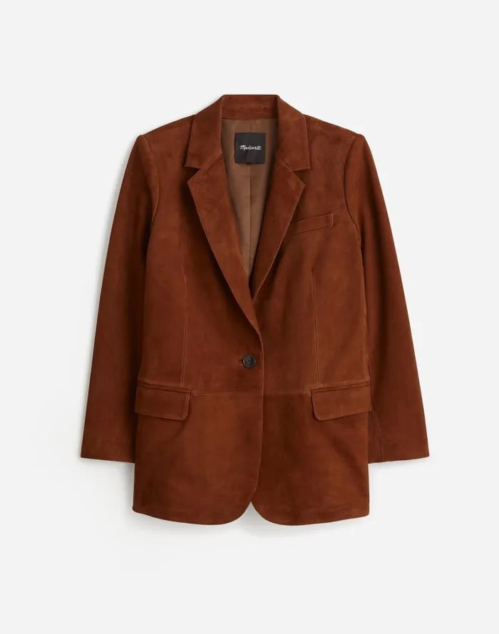Madewell The Kline Blazer Soft Mahogany Women Coats Jackets
