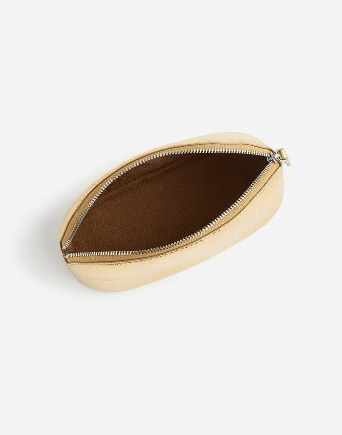 Madewell The Makeup Pouch Gold Metallic Women Pouches and Wallets