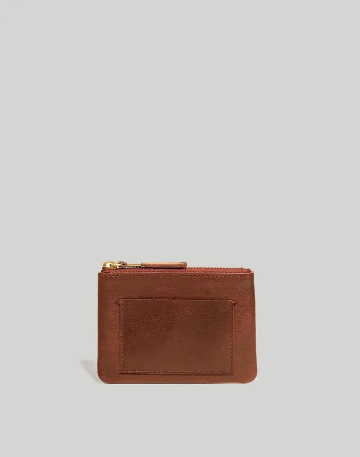 Madewell The Small Travel Zip Pouch English Saddle Women Pouches and Wallets