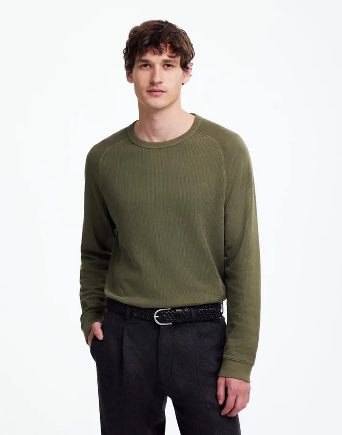 Madewell Thermal LongSleeve Tee Dried Olive Men Tees